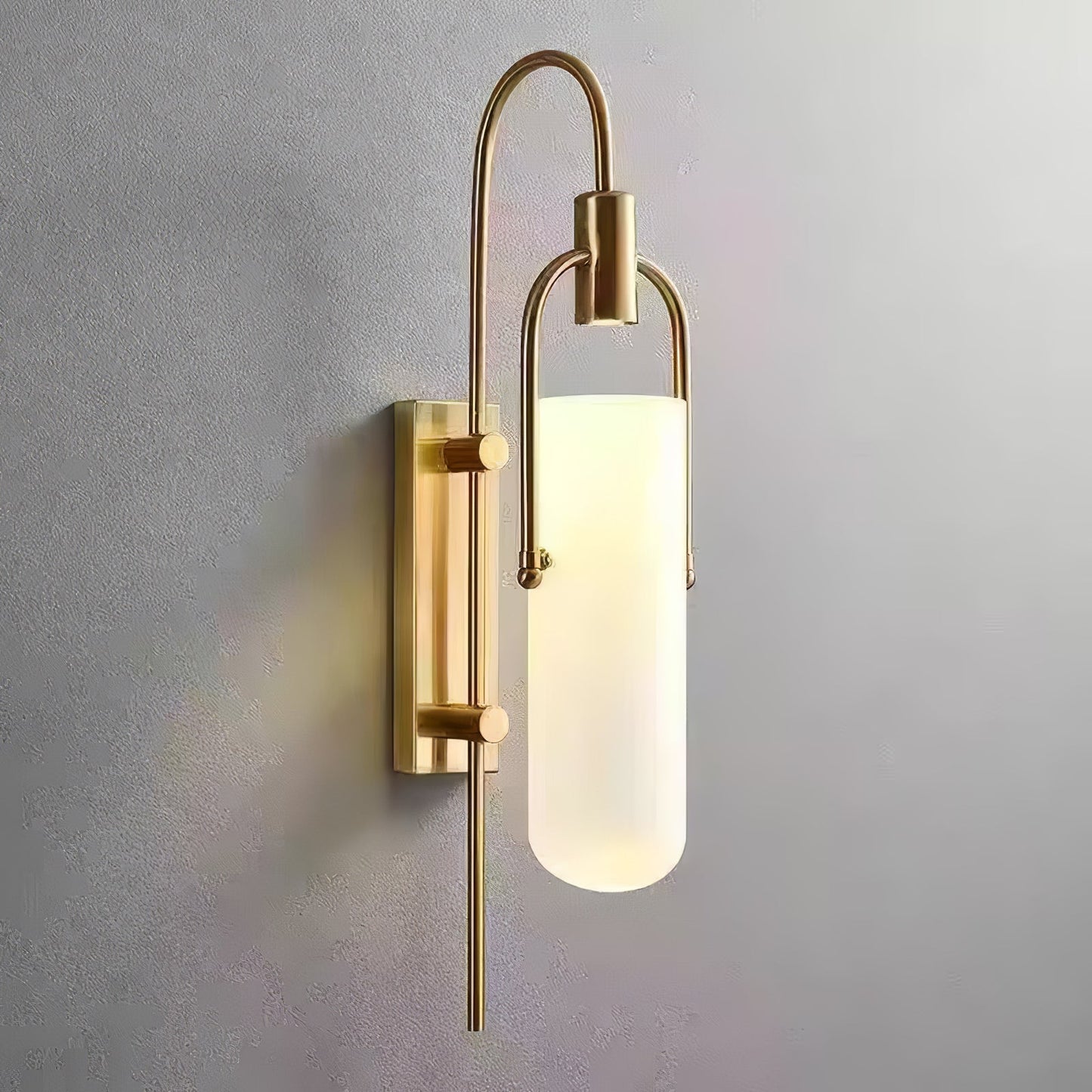 Arc Wall Lamp | Modern Matte Frame with Frosted Glass Shade 10