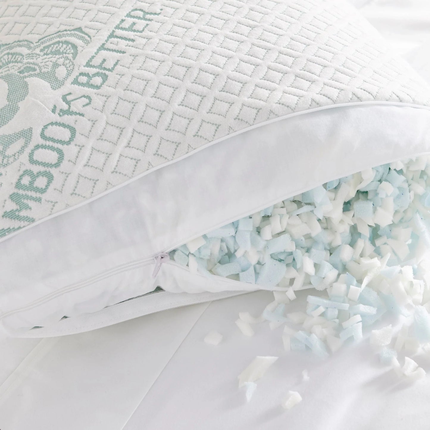 Adjustable Bamboo Cooling Pillow – Memory Foam Comfort