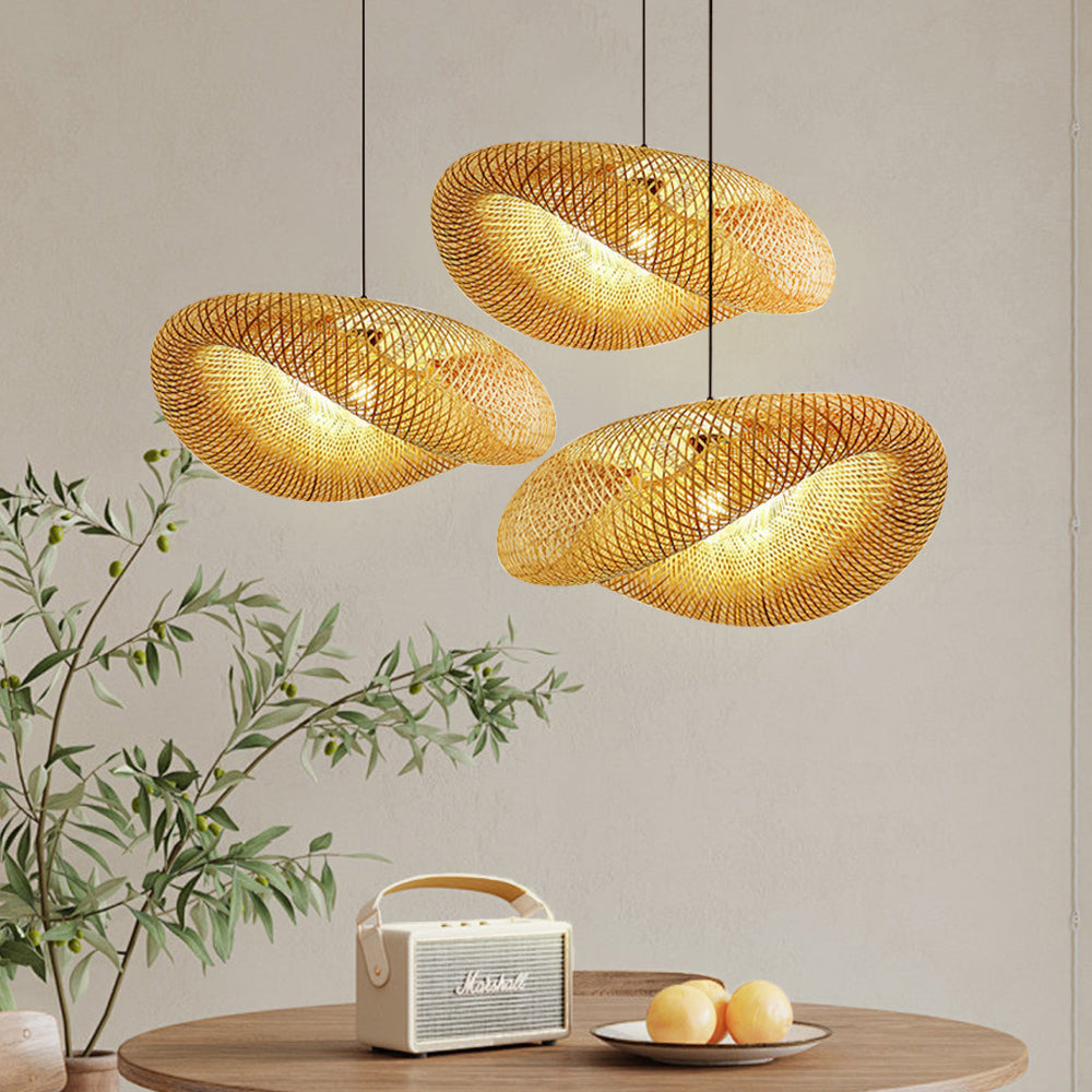 Bamboo Pendant Lamp | Minimalist Design with Warm LED Lighting 0