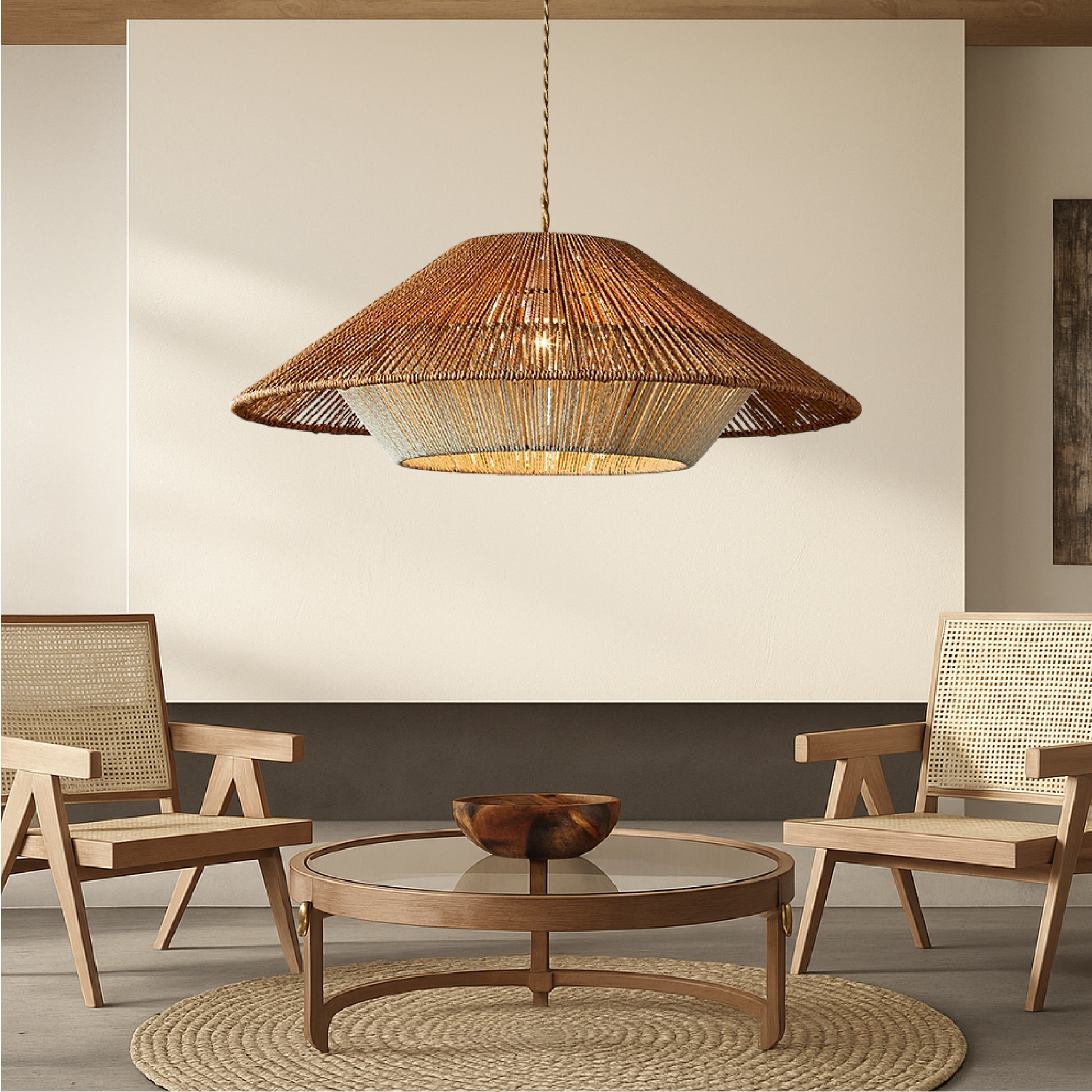 Bamboo Pendant Light | Hand-Woven Shade for Natural Elegance 1