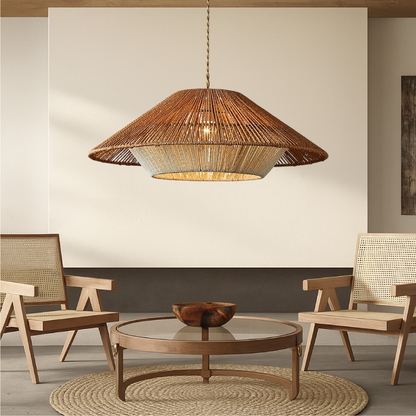 Bamboo Pendant Light | Hand-Woven Shade for Natural Elegance 1