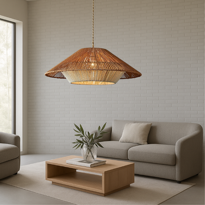 Bamboo Pendant Light | Hand-Woven Shade for Natural Elegance 2