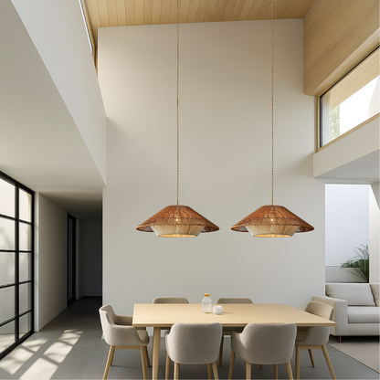 Bamboo Pendant Light | Hand-Woven Shade for Natural Elegance 6