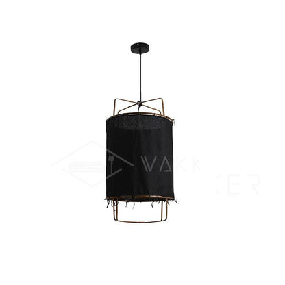 Bamboo Pendant Light | Natural Bamboo Build with Cotton Shade 10