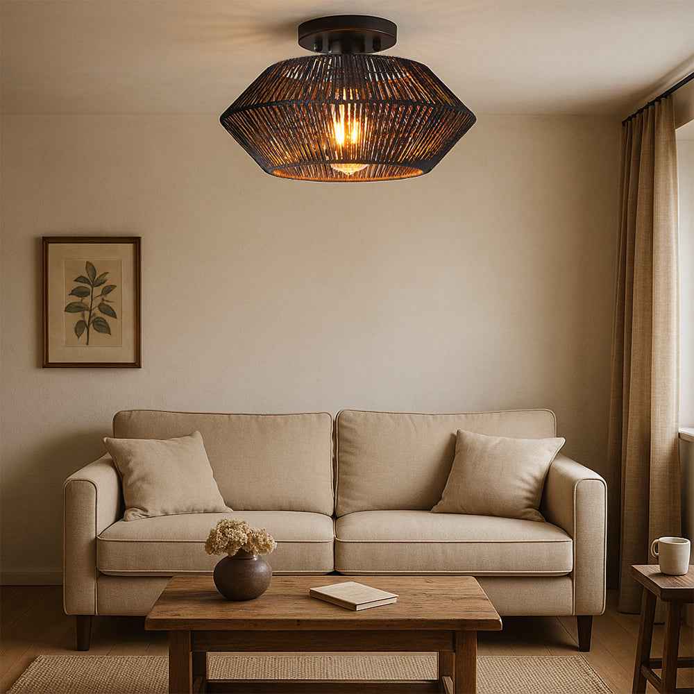 Bamboo Woven Ceiling Light | Handcrafted Design for Modern Interiors 1