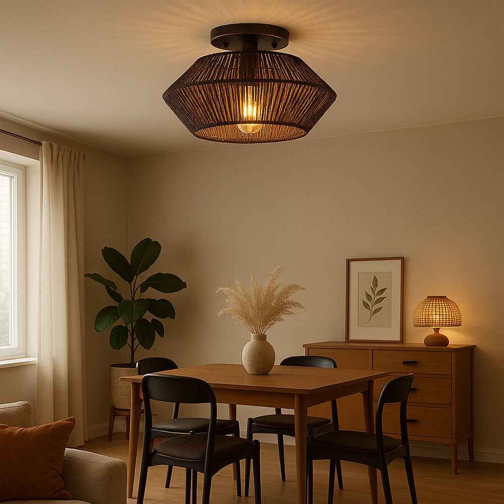 Bamboo Woven Ceiling Light | Handcrafted Design for Modern Interiors 2