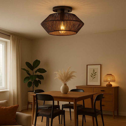 Bamboo Woven Ceiling Light | Handcrafted Design for Modern Interiors 2