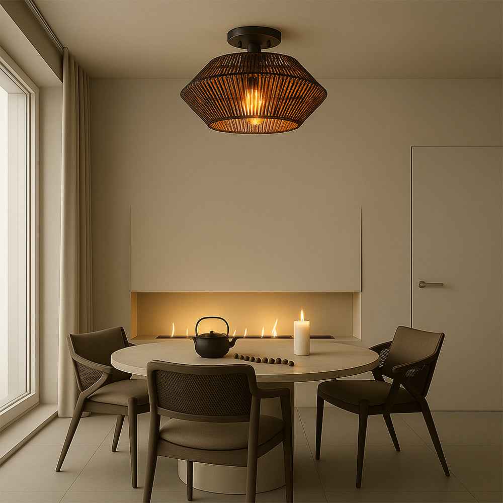 Bamboo Woven Ceiling Light | Handcrafted Design for Modern Interiors 3