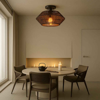 Bamboo Woven Ceiling Light | Handcrafted Design for Modern Interiors 3