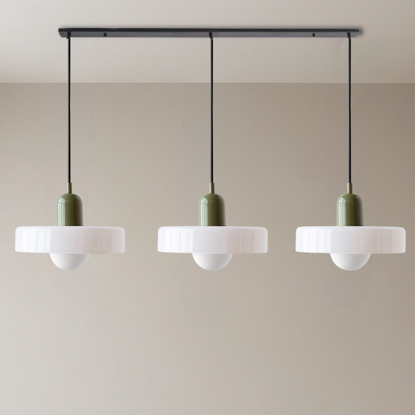 Bauhaus Pendant Lamp | 3-Head Colored Glass Design for Modern Pendant Lighting 14