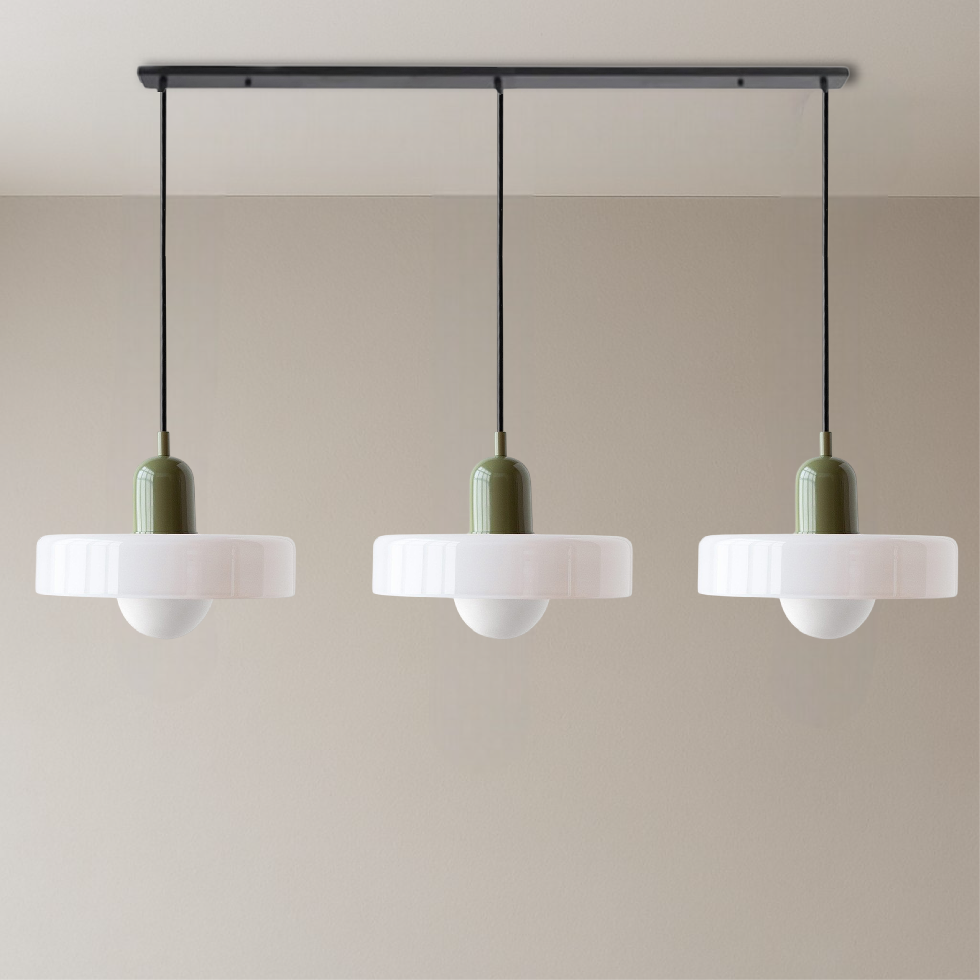 Bauhaus Pendant Lamp | 3-Head Colored Glass Design for Modern Pendant Lighting 14