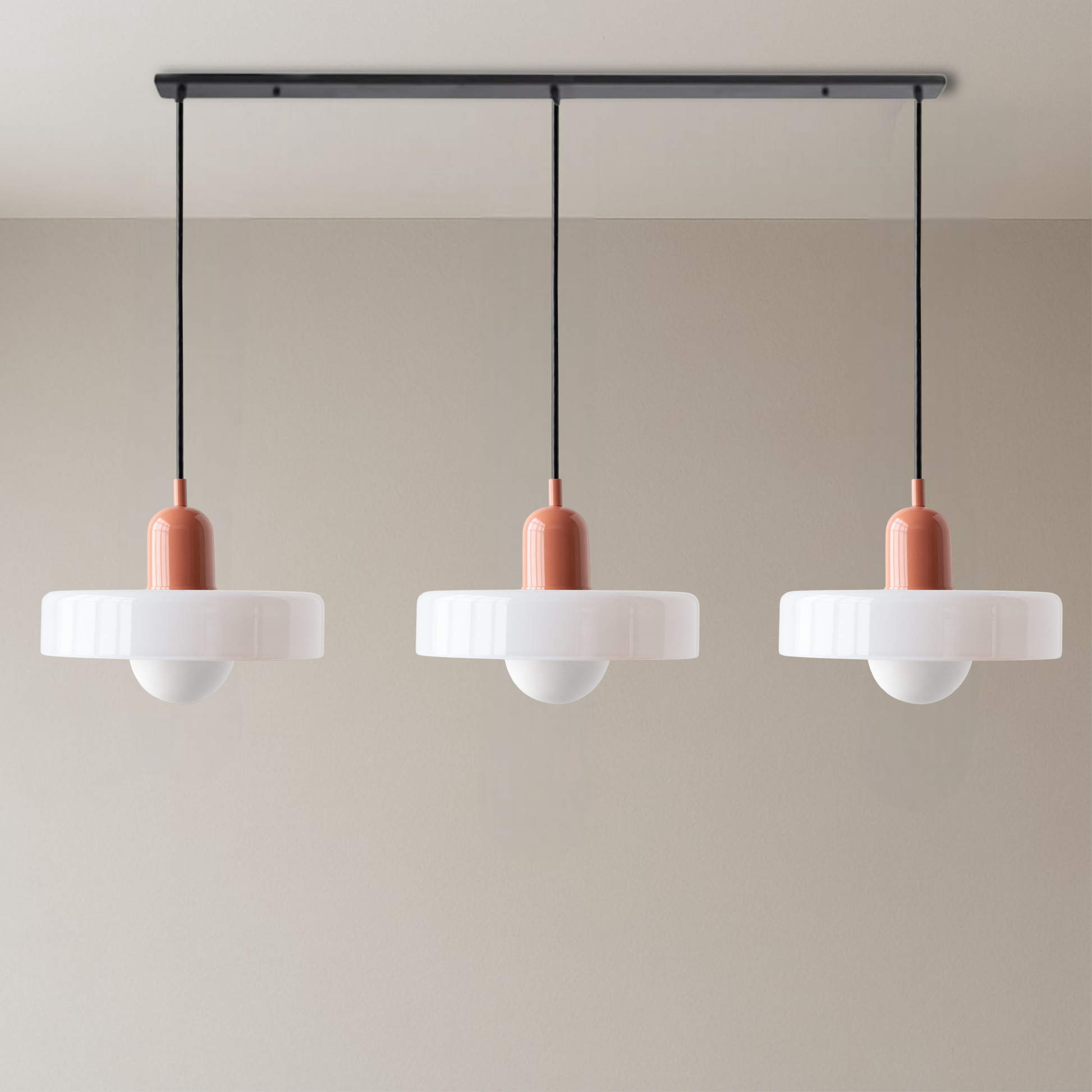 Bauhaus Pendant Lamp | 3-Head Colored Glass Design for Modern Pendant Lighting 17