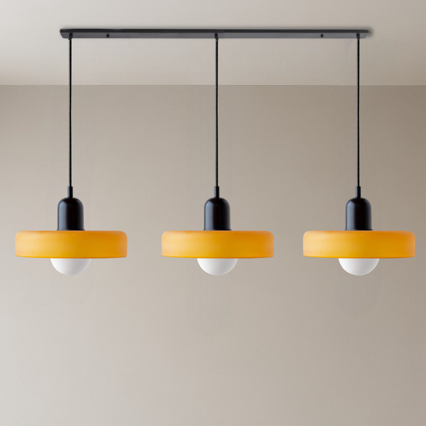Bauhaus Pendant Lamp | 3-Head Colored Glass Design for Modern Pendant Lighting 18