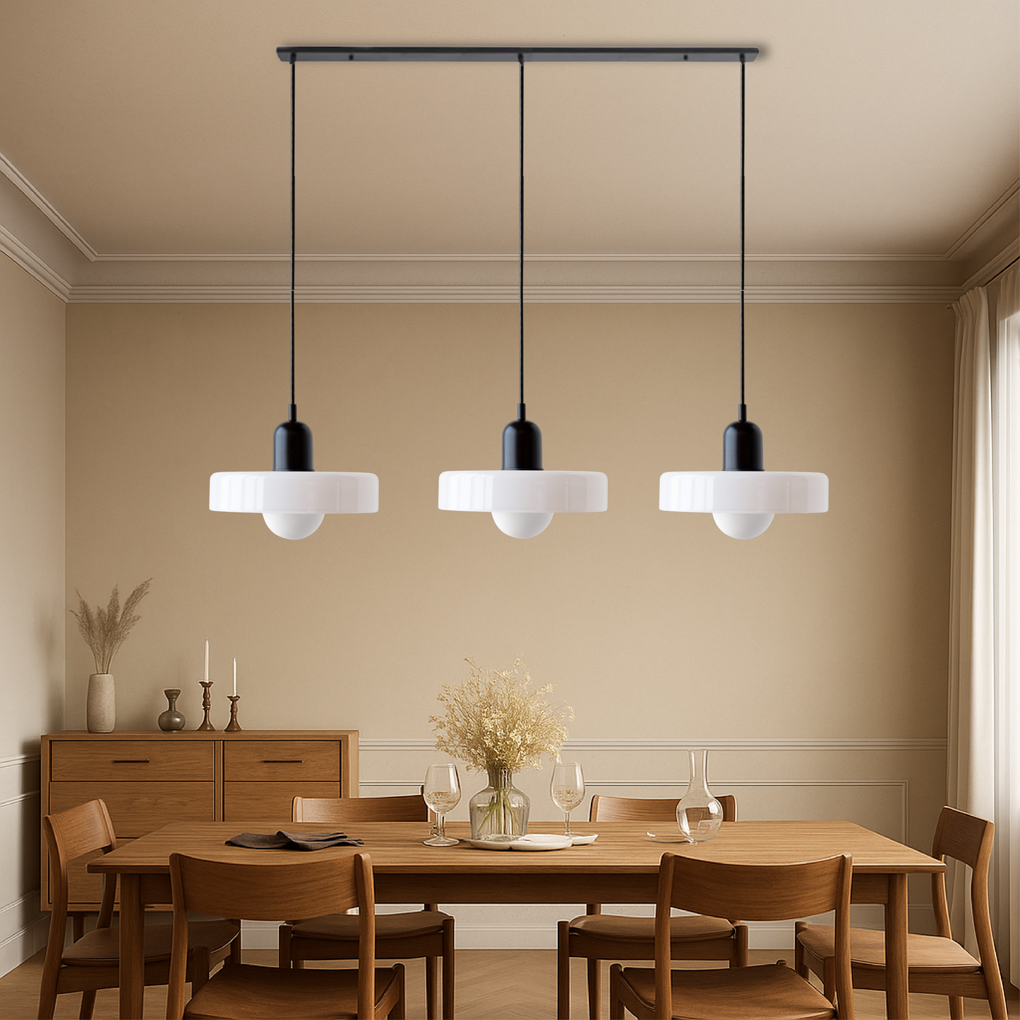 Bauhaus Pendant Lamp | 3-Head Colored Glass Design for Modern Pendant Lighting 2