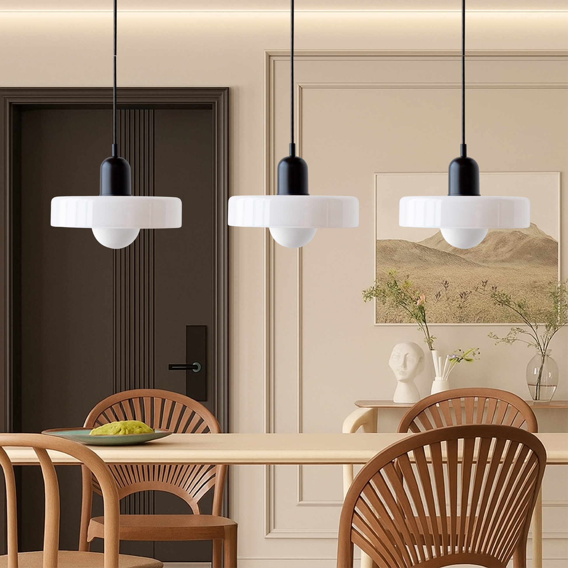 Bauhaus Pendant Lamp | 3-Head Colored Glass Design for Modern Pendant Lighting 7