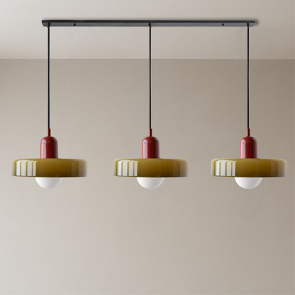 Bauhaus Pendant Lamp | 3-Head Colored Glass Design for Modern Pendant Lighting 9