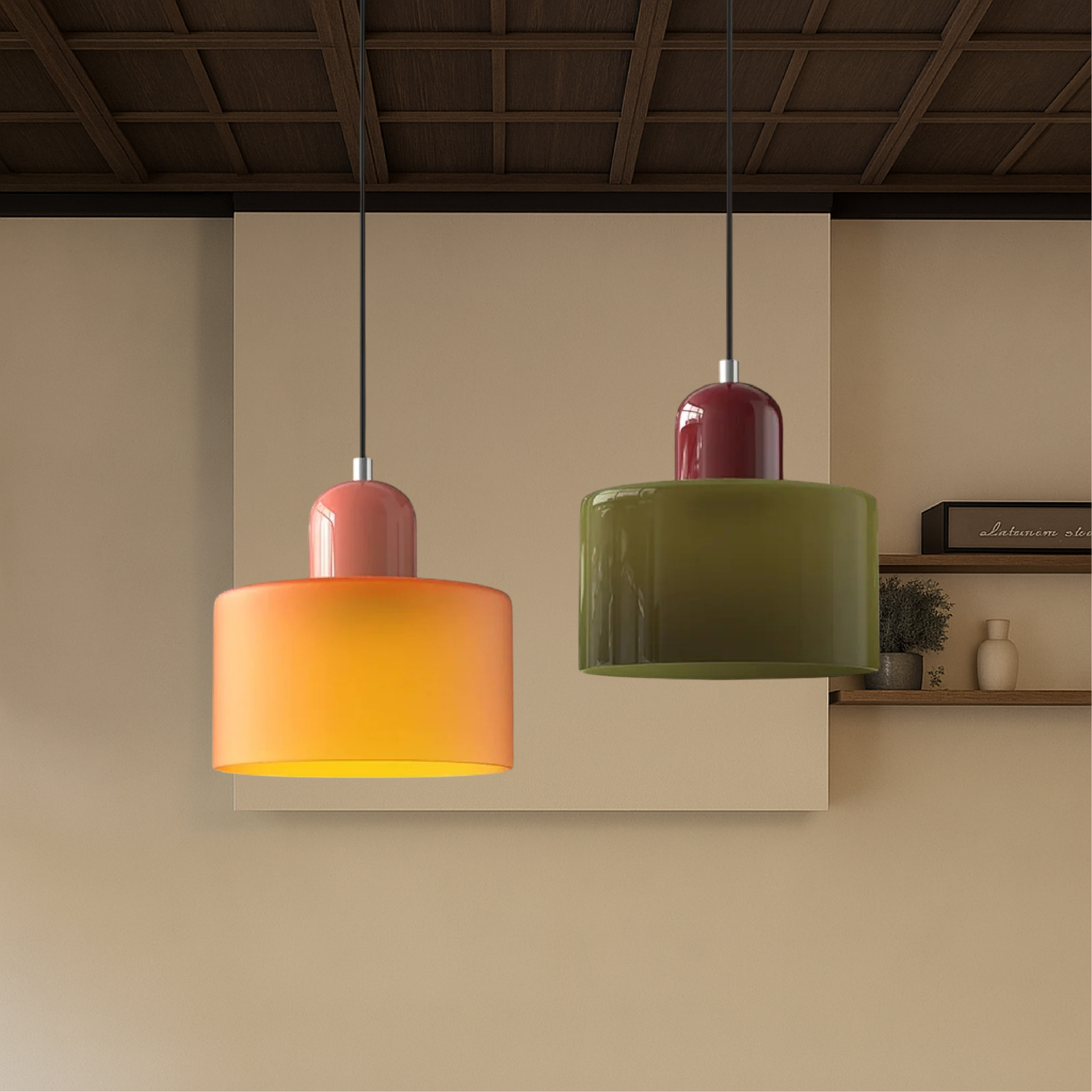 Bauhaus Pendant Light | Geometric Glass Design for Kitchen Island Lighting 5