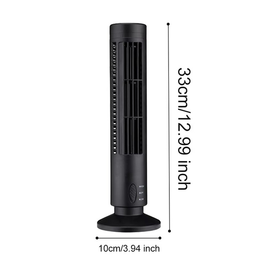 Bladeless Desktop Fan | Compact USB Desk Fan with Two Speed Settings 0