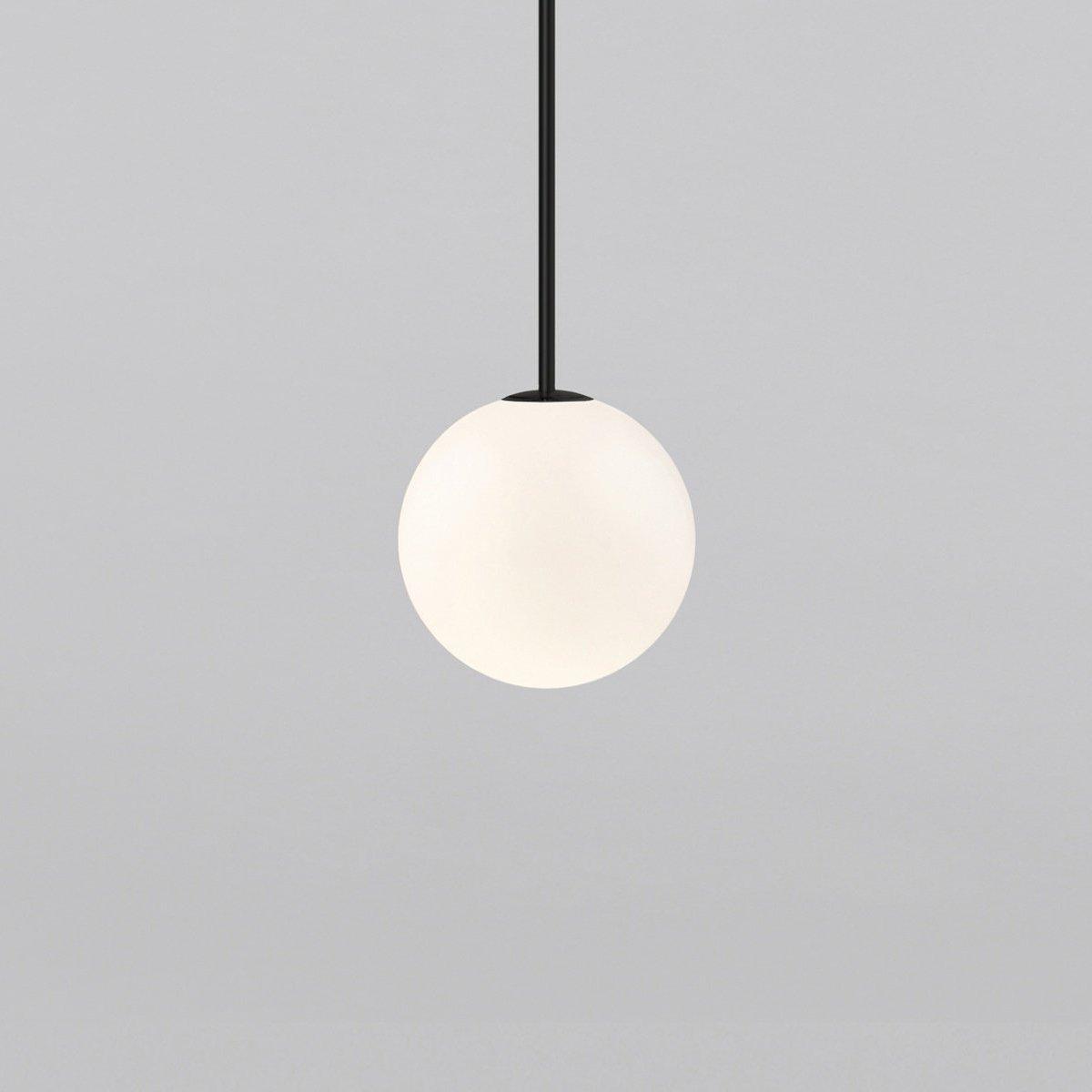 Brass Pendant Lamp | Mouth-Blown Opal Glass Shade for Modern Elegance 14