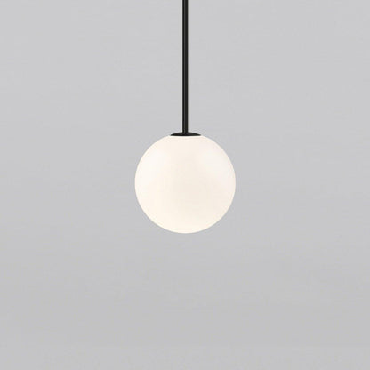 Brass Pendant Lamp | Mouth-Blown Opal Glass Shade for Modern Elegance 14