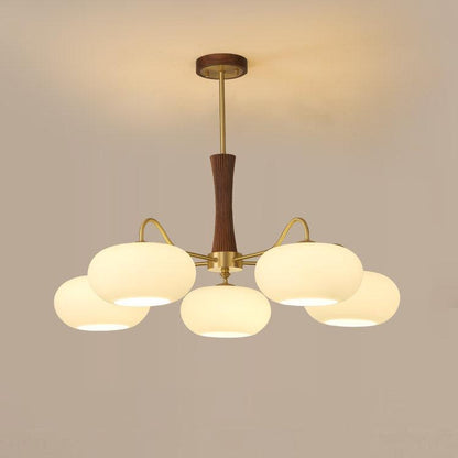 Wooden Chandelier | Elegant Brass and Glass Design for Indoor Spaces 16