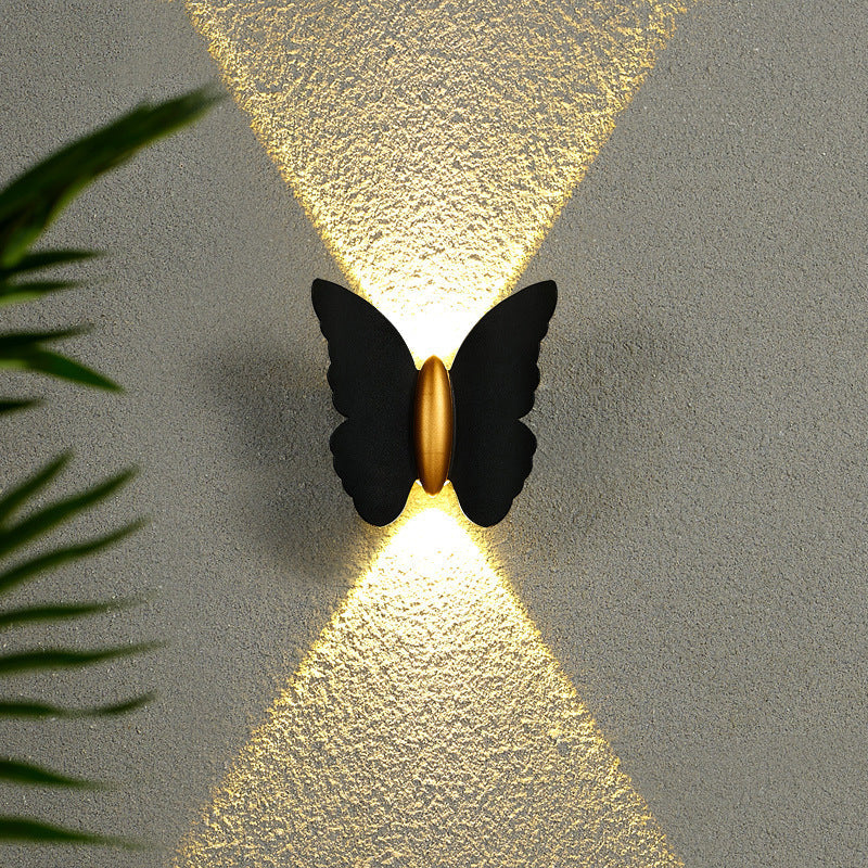 Butterfly Outdoor Wall Lamp | Minimalist Design with Warm LED Lighting 0