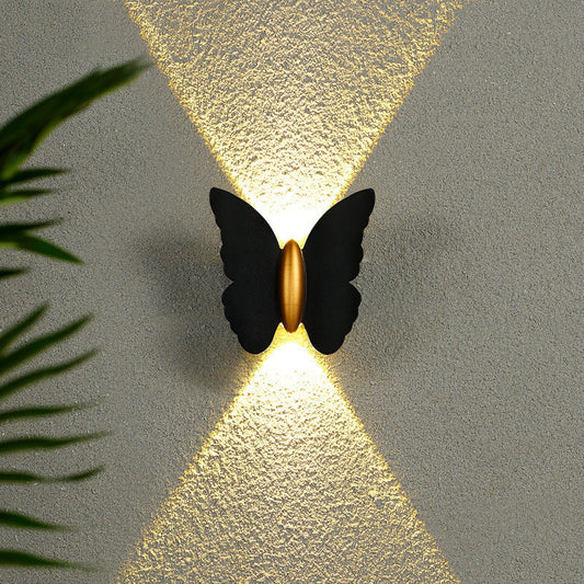 Butterfly Outdoor Wall Lamp | Minimalist Design with Warm LED Lighting 0