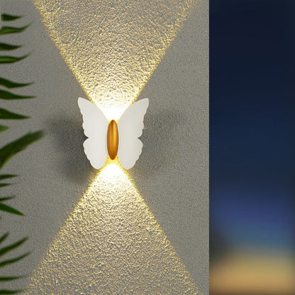 Butterfly Outdoor Wall Lamp | Minimalist Design with Warm LED Lighting 2