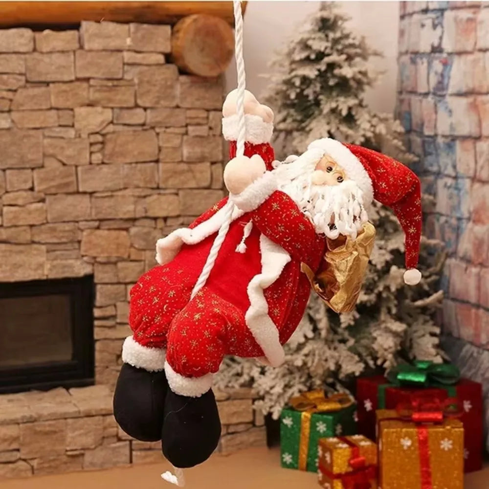 Cartoon Santa Claus Pendant Decoration | Playful Climbing Design 1