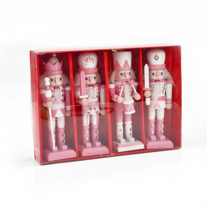 Cartoon Style Nutcracker | Playful Pink Decorative Figure 0