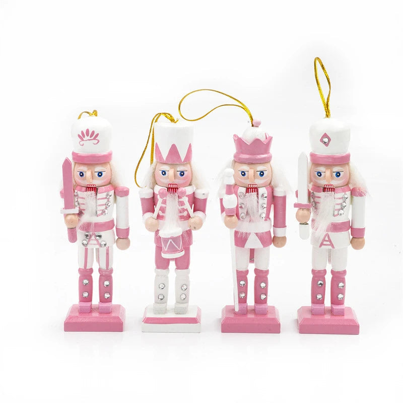 Cartoon Style Nutcracker | Playful Pink Decorative Figure 1