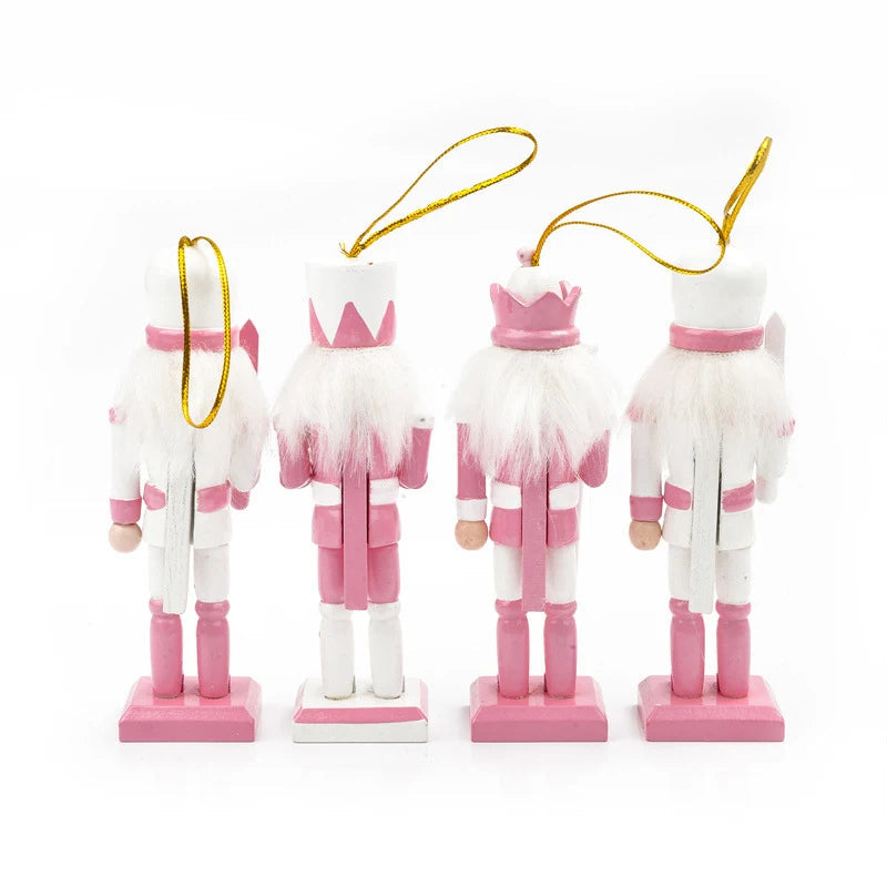 Cartoon Style Nutcracker | Playful Pink Decorative Figure 3
