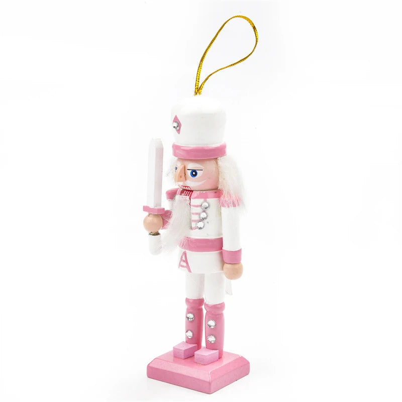 Cartoon Style Nutcracker | Playful Pink Decorative Figure 5