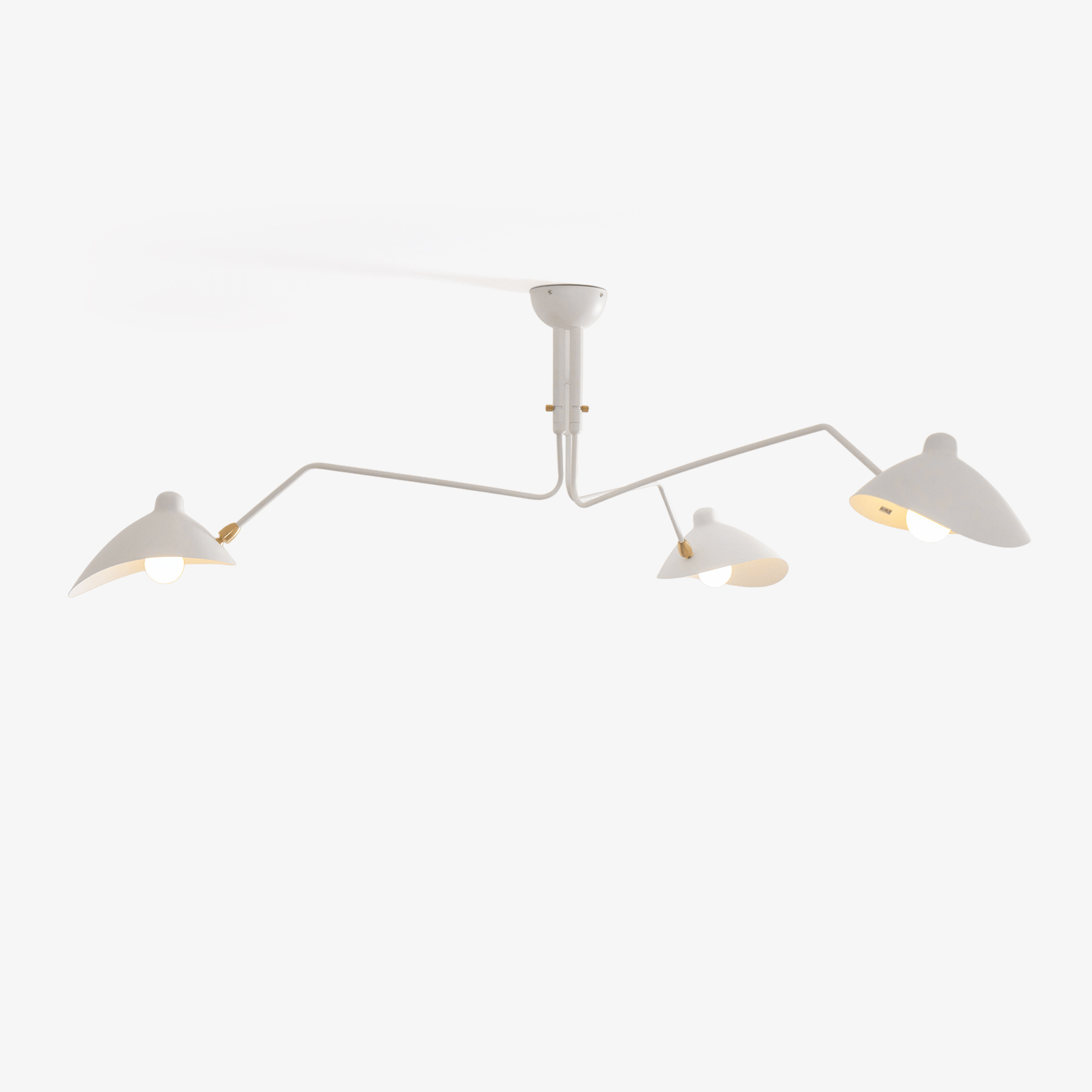 Three Arm Ceiling Lamp | Dynamic Sculptural Design for LED and Edison Bulbs 2
