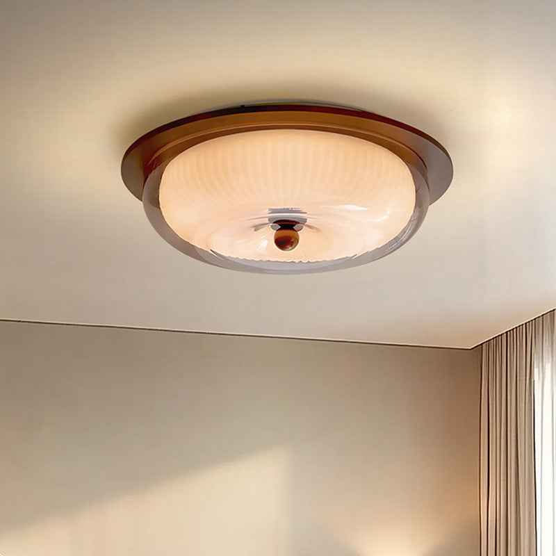 Ceiling Lamp | Minimalist Glass and Wood Design for Modern Spaces 0