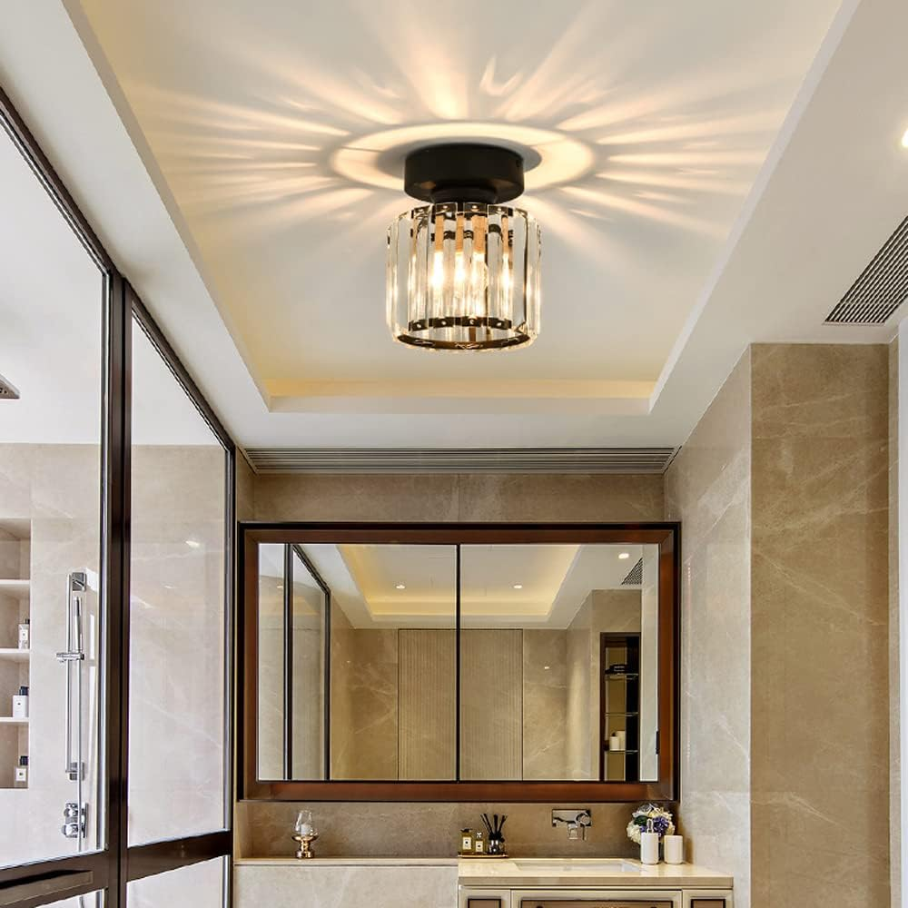 Ceiling Light Fixture | Elegant Crystal Flush Mount Design 1