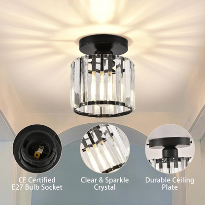 Ceiling Light Fixture | Elegant Crystal Flush Mount Design 7