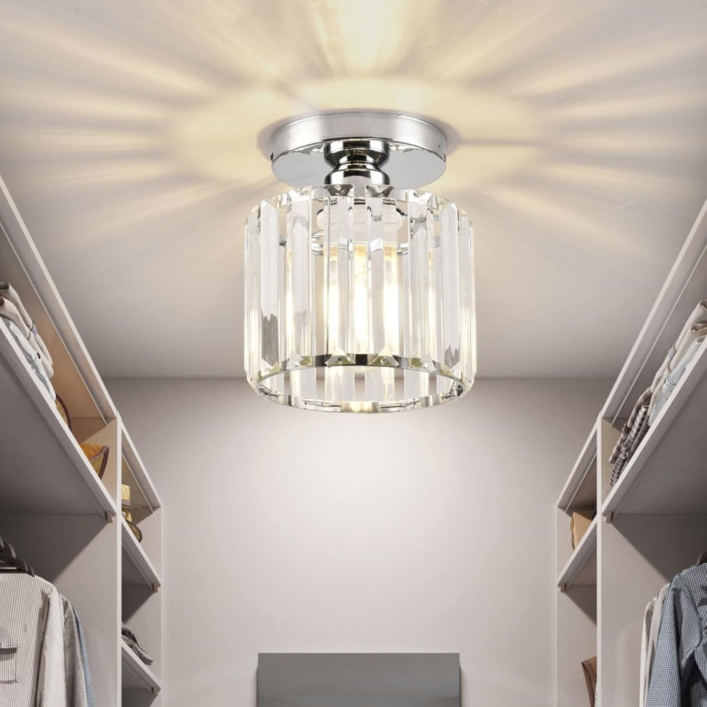 Ceiling Light Fixture | Elegant Crystal Flush Mount Design 9
