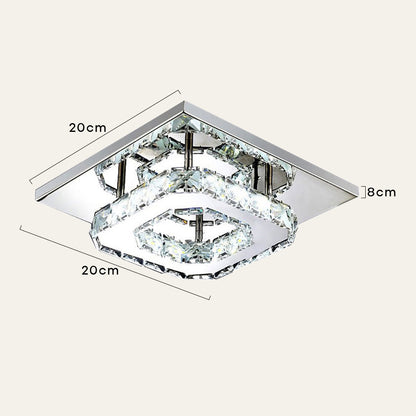 Ceiling Light | Elegant Crystal LED Flush Mount Fixture 8