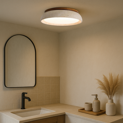 Ceiling Light | Elegant Travertine Design with Integrated LED 0