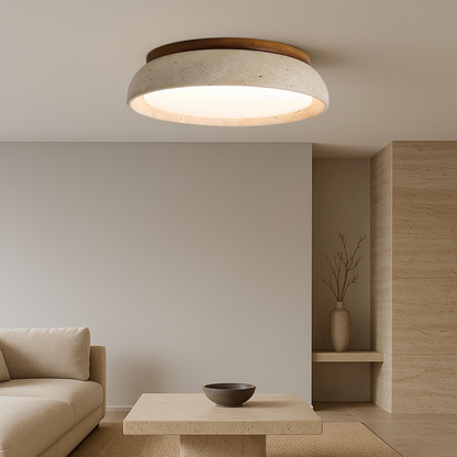 Ceiling Light | Elegant Travertine Design with Integrated LED 2