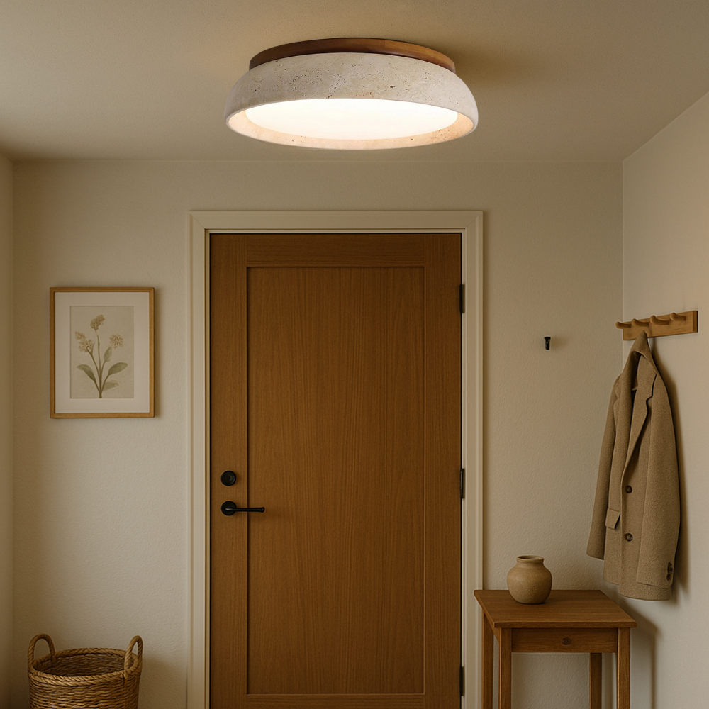 Ceiling Light | Elegant Travertine Design with Integrated LED 3