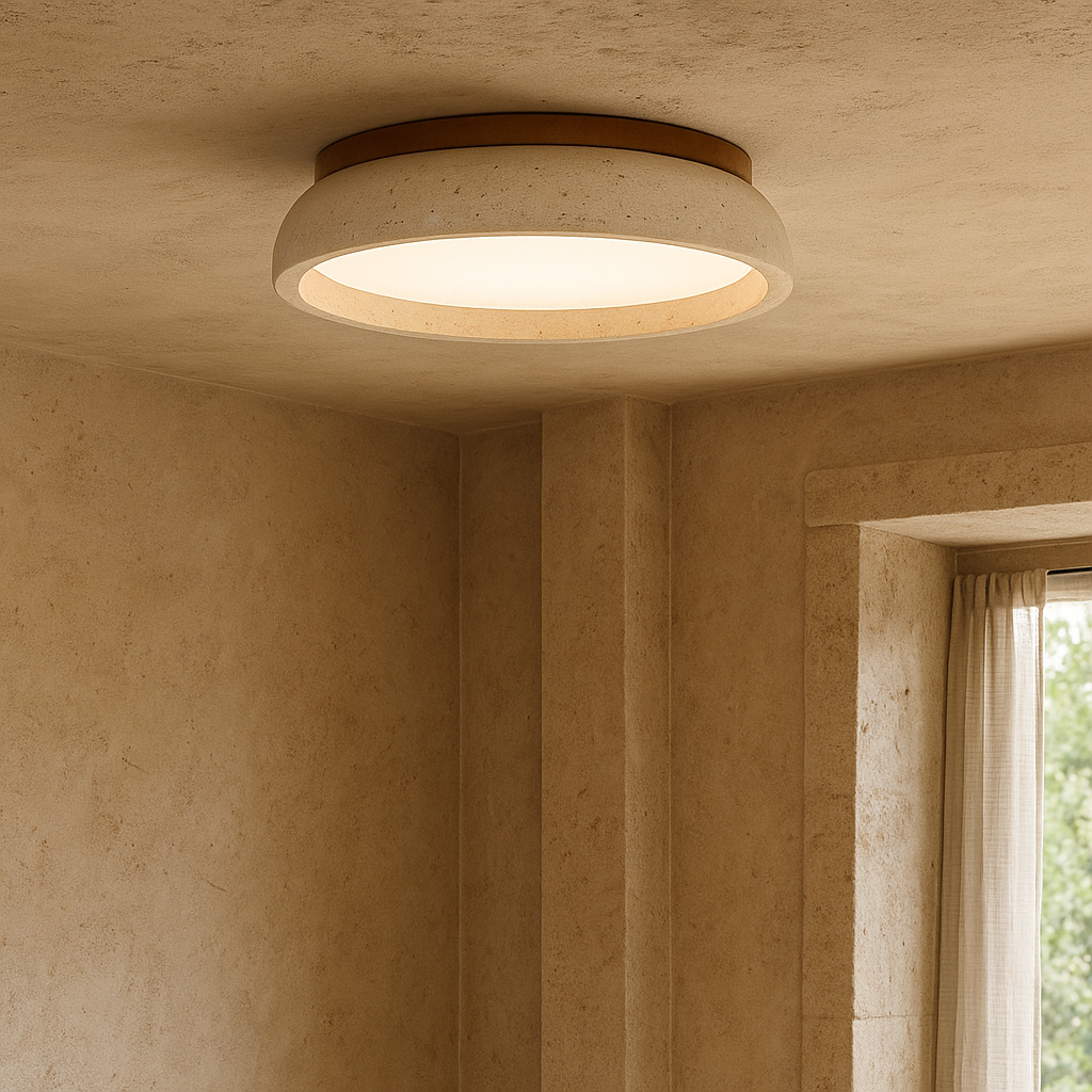 Ceiling Light | Elegant Travertine Design with Integrated LED 5