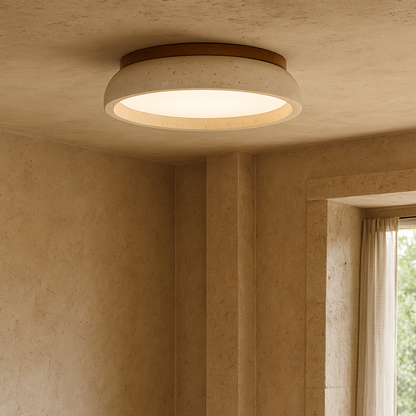 Ceiling Light | Elegant Travertine Design with Integrated LED 5