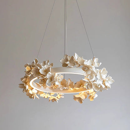 Ceramic Flower Chandelier | Modern Design with Adjustable Height for Dining Room 0