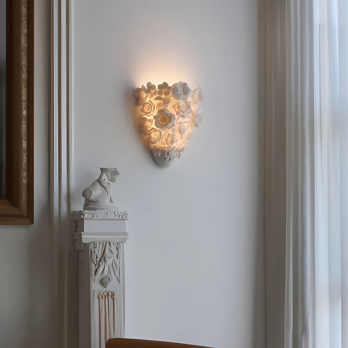 Ceramic Flower Wall Sconce | Elegant Design with Soft LED Lighting 2