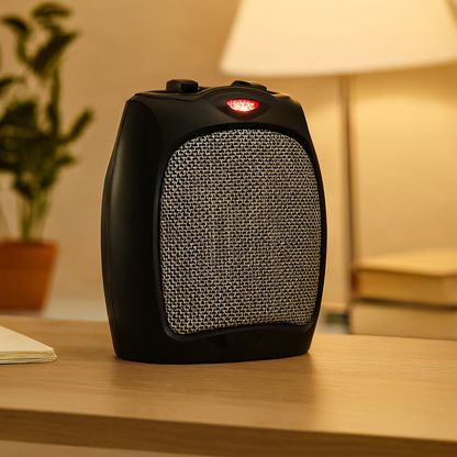 Ceramic Space Heater | Portable Electric Heater with Adjustable Thermostat and Safety Features 0