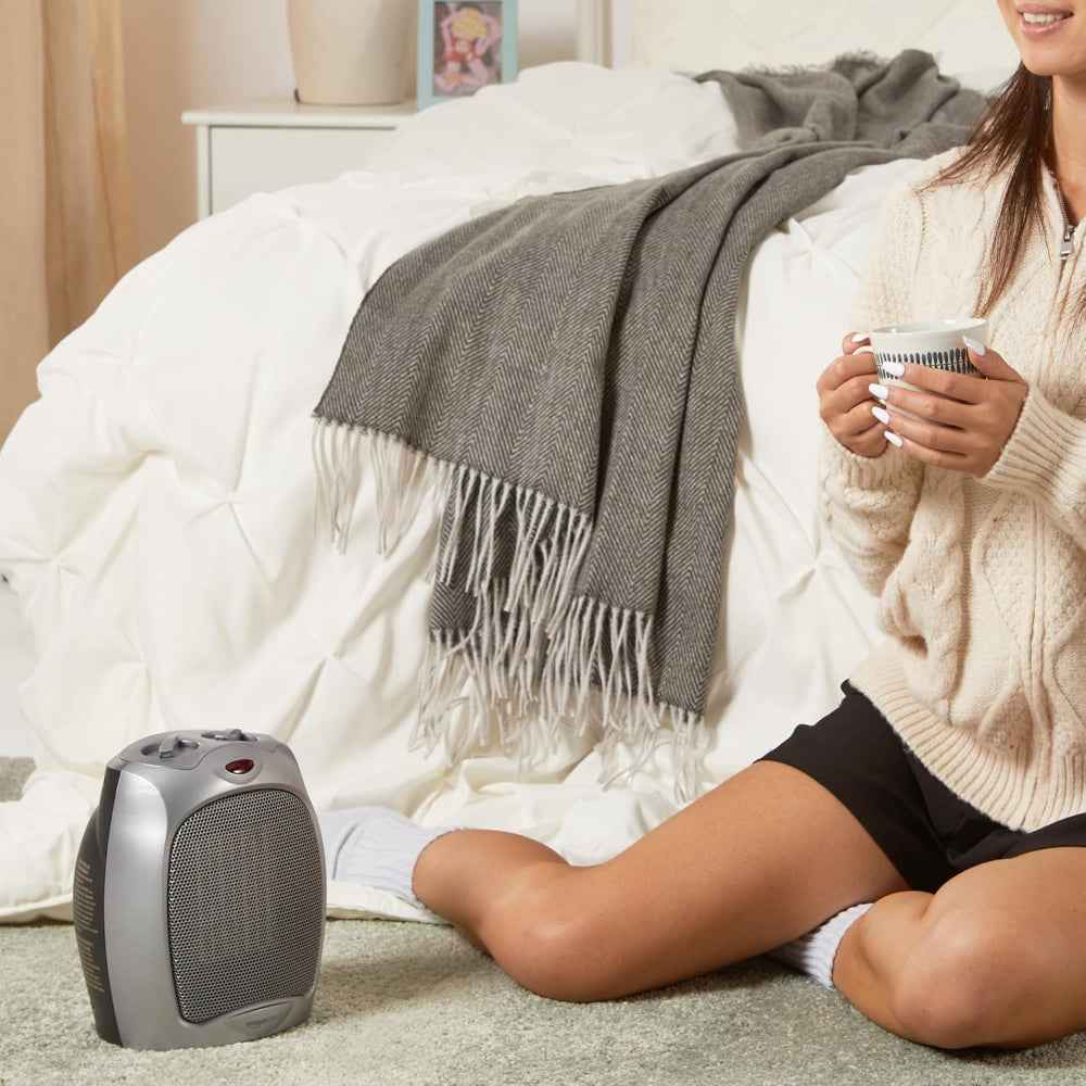 Ceramic Space Heater | Portable Electric Heater with Adjustable Thermostat and Safety Features 6