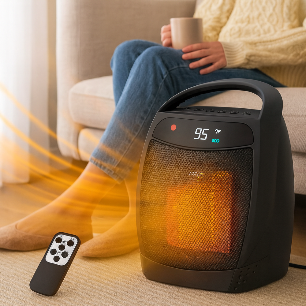 Ceramic Space Heater | Remote-Controlled Electric Heater for Fast Heating 3