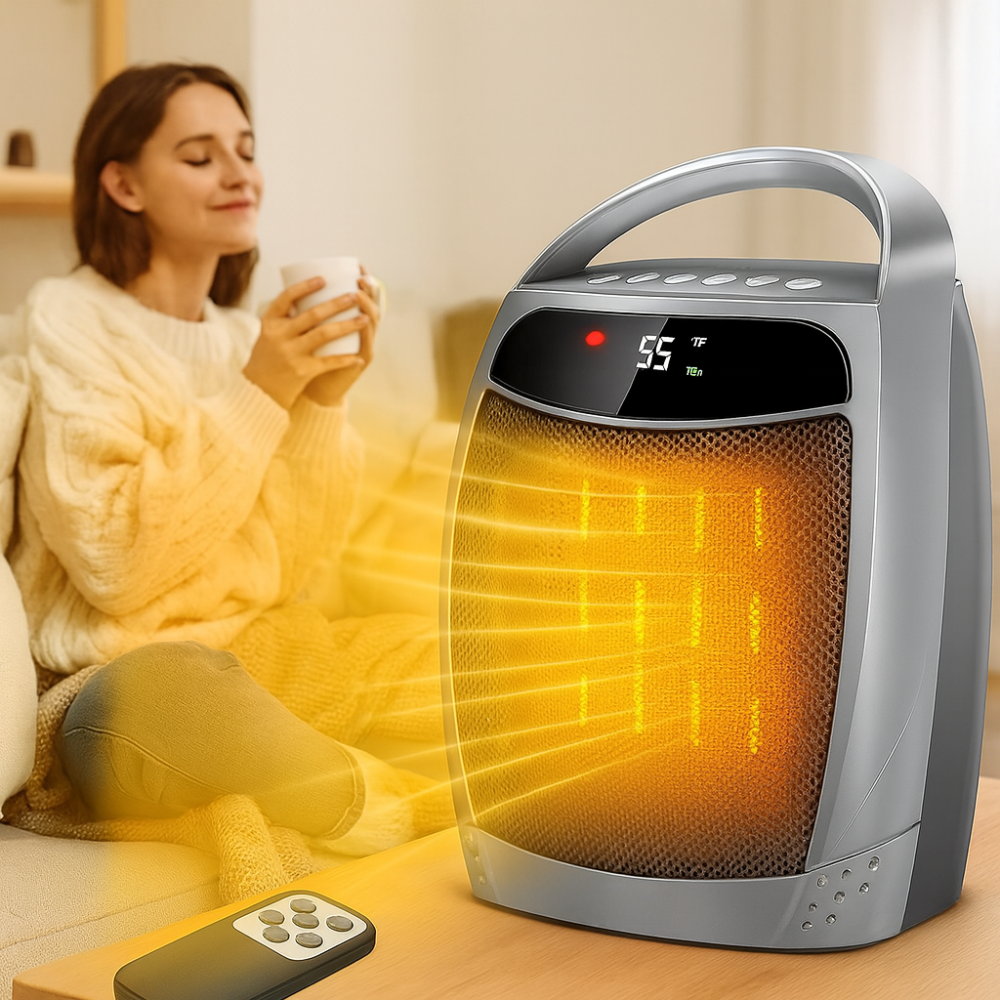 Ceramic Space Heater | Remote-Controlled Electric Heater for Fast Heating 9